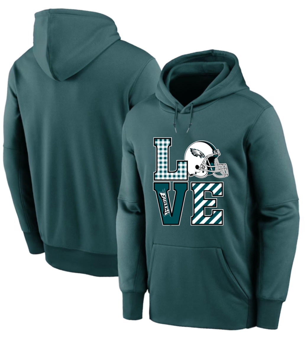 Men 2025 Philadelphia Eagles green hoodie style 21
